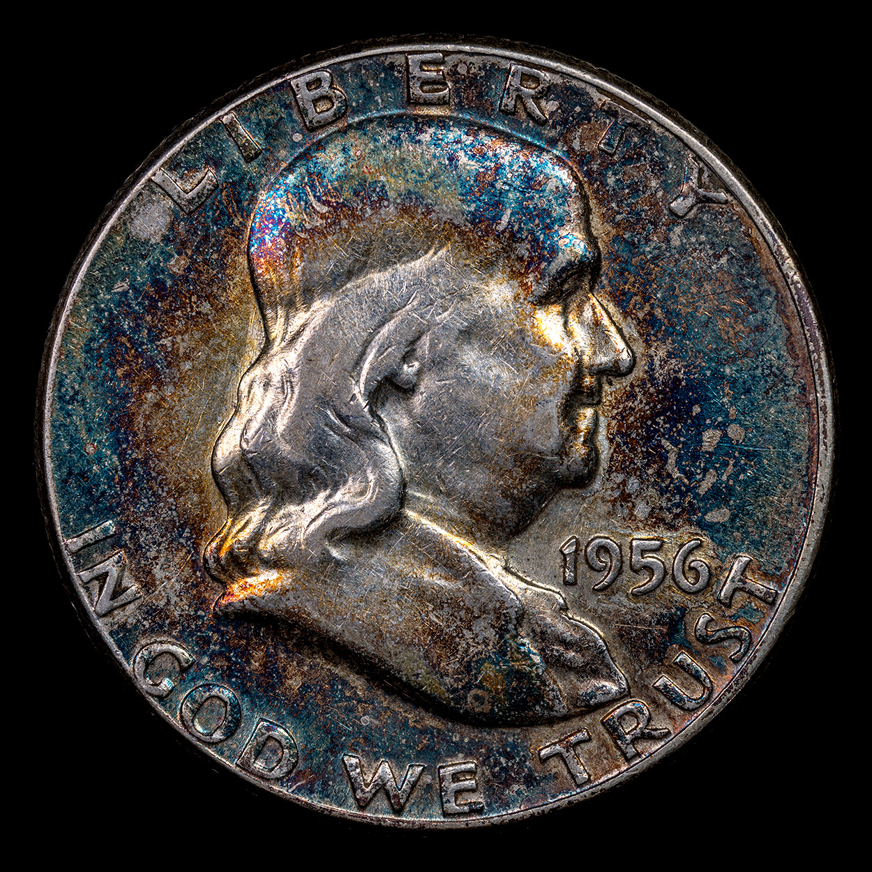 1956-Toned-Franklin-Half-Dollar-Obverse.jpg